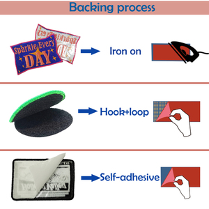 Tùy Chỉnh In Các Bản Vá Lỗi Quần Áo Phù Hiệu Sắt Trên Móc + Vòng Lặp Tự Dính In Ấn Vá - Product Image 4