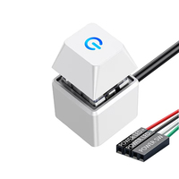 Sakelar komputer Desktop 1.95m, lampu LED Motherboard PC tombol nyala/mati eksternal kabel ekstensi untuk kantor rumah