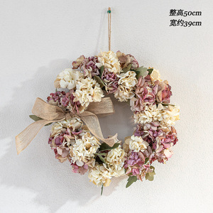 Guirlande de fleurs artificielles en soie de qualité supérieure, faite à la main, en rotin, pour décoration murale, mariage, décoration de porte d'entrée, vente en gros - Product Image 6
