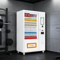 Distributeur automatique de boissons et de collations BD Gym Fitness avec des options faibles en sucre Fonctionnement horaire Paiement par pièces/billets Casiers intelligents