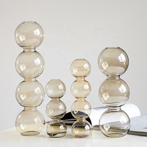 INS Hot Colored Gourd Shape Crystal <strong>Ball</strong> Bubble Glass Vase Living Room Flower <strong>Terrarium</strong> - Product Image 5