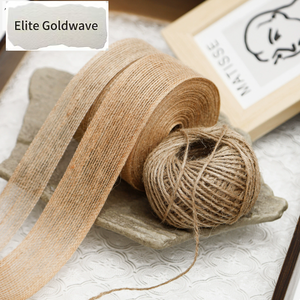 Corde de chanvre vintage tressée à la main, fil de chanvre jaune, corde de chanvre pour bouquet de fleurs, corde de fixation DIY, ceinture à nouer, matériau d'emballage floral - Product Image 5