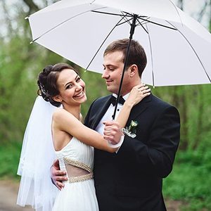 Parapluie transparent à ouverture manuelle semi-automatique, personnalisable avec logo, pour mariages et événements extérieurs – Cadeau promotionnel du fabricant - Product Image 5