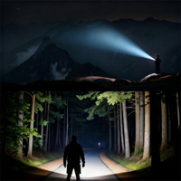 Lampe torche LED magnétique innovante, rechargeable par USB, étanche, 5 modes d'éclairage, design ultra-plat pour le camping mains libres et les réparations DIY