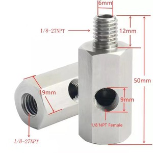 Connecteur de capteur de pression d'huile 1/8 Npt, adaptateur de turbocompresseur en acier inoxydable pour pièces de modification de voiture - Product Image 3