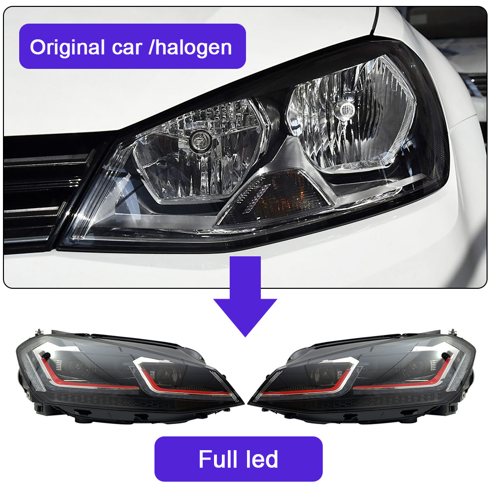 Red-line full-led headlights