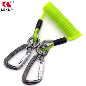 Cordon de sécurité anti-perte en spirale, porte-clés rétractable <span class=keywords><strong>avec</strong></span> boucle de sécurité, laisse en spirale de 5,0 mm, cordon pour outils <span class=keywords><strong>avec</strong></span> <span class=keywords><strong>mousqueton</strong></span> - Product Image 5