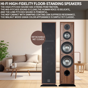 Altavoz de Torre de Alta Gama Nivel 2.0 Frontal para Sala de Estar de Tres Frecuencias Pasivo <span class=keywords><strong>HiFi</strong></span> de Piso Tipo Estéreo para el Hogar en Madera - Product Image 3