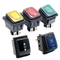 Interrupteur à bascule industriel étanche en forme de bateau 12V/24V/220V à courant élevé 20A, terminaison par broches IP65, durée de vie mécanique de 100 000 cycles