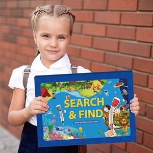 Personalizzabile per bambini riutilizzabili per le attività del libro giocattolo per l'apprendimento prescolare formazione di <span class=keywords><strong>ricerca</strong></span> e trovare carte carta Offset Poster - Product Image 2