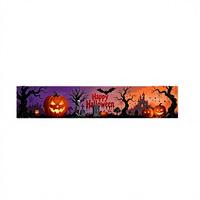 Bannières d'Halloween personnalisées en gros, portables, pliables, écologiques, en polyester 100D de qualité supérieure, impression numérique, drapeaux d'extérieur, directement de l'usine