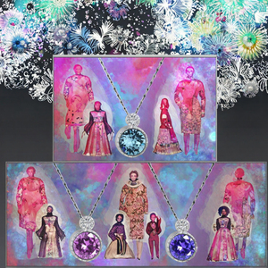 Joyería UM, Collar con Colgante de Corazón Oceánico de Plata S925 con Baño de Platino y Cristales Coloridos para Mujer, Regalo de Compromiso, Boda o Fiesta - Product Image 3