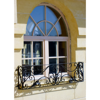 Fábrica al por mayor Metal Craft hierro fundido ventana barandillas delanteras seguridad balcón decoración Juliet barandillas al aire libre para casas