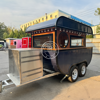 Remorques de bar mobiles, kiosque à chocolat, mini-caravane, congélateur, remorque de restauration rapide pour hot-dogs, camion de restauration rapide pour bubble tea et café