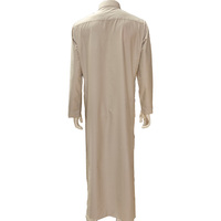 Thobe saoudien de luxe - Robes islamiques de haute qualité pour hommes, couleur unie, vêtements traditionnels simples, tenue pour le festival de l'Aïd al-Fitr