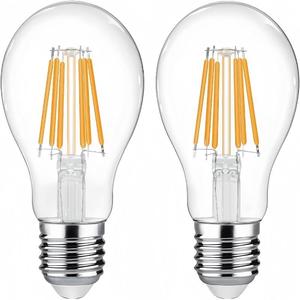 Ampoule LED à filament A60 8W avec culot E27, couvercle en verre, certifiée CE, Ra80, haute efficacité, blanc chaud 2700K, pour éclairage résidentiel - Product Image 2