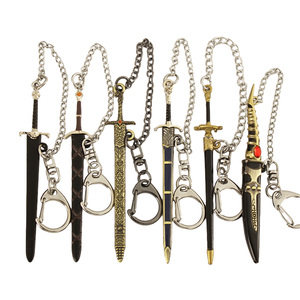 Vente en gros de nouveaux produits de haute qualité, mini épée en métal de 9 cm, <span class=keywords><strong>porte</strong></span>-clés, jeu des trônes - Product Image 1