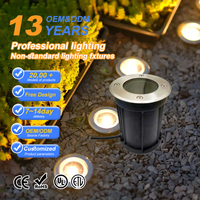 Promotion : Projecteurs LED encastrables IP65 AC100-277V pour aménagement paysager, CRI élevé, type III, lumière chaude, contrôle par capteur, construction en acier inoxydable