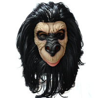 Masques réalistes de singe et d'éléphant, costumes amusants de gorille et de chimpanzé pour Halloween, masque adulte en latex naturel pour cosplay