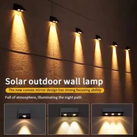 Lampe solaire de jardin étanche, éclairage solaire pour clôture, applique murale LED extérieure pour patio, balcon, numéro de maison, panneau d'adresse