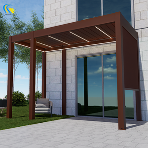 175 Pergola Réglable Étanche Rétractable Gazebo Motorisé En Aluminium Gazebo Extérieur Réglable Persienne Toit <span class=keywords><strong>Jardin</strong></span> Pavillon - Product Image 4