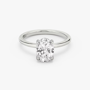 Bague de fiançailles élégante en moissanite avec halo caché, en argent, pour femme, bijoux de luxe, cadeau de mariage - Product Image 5