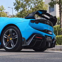Kit carrosserie en fibre de carbone sèche style BatFury Aero pour Ferrari 296 GTB GTS : Lame avant, jupes latérales, diffuseur arrière, aileron arrière