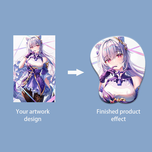 Tùy Chỉnh Silicone Gel 3D Anime Cổ Tay Miếng Đệm Chuột Sexy Phim Hoạt Hình Cô Gái Phim Hoạt Hình 3D Vú Cao Su Chuột Pad Với Cổ Tay Phần Còn lại Hỗ Trợ - Product Image 2
