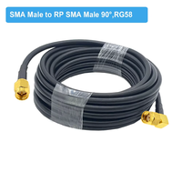 Câble coaxial SMA mâle vers SMA mâle RG58 50 ohms, connecteur d'extension d'antenne WiFi, adaptateur, pigtail DC-6GHz 335V