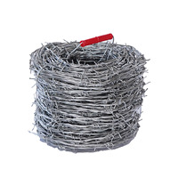 Fil de fer barbelé en gros, bobine de fil barbelé galvanisé à chaud, type simple/double barbelé, distance entre les barbelés 26-100mm, 50kg, barbelé simple type rasoir