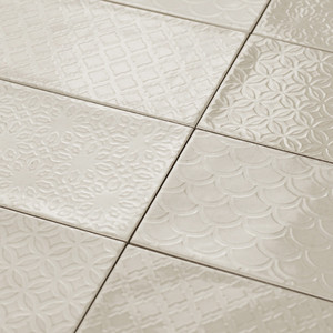 Piastrella Decorativa Camden 12x24 Pollici, Bianco Opaco con Motivo a Reticolo, Piastrella da Parete - Product Image 5