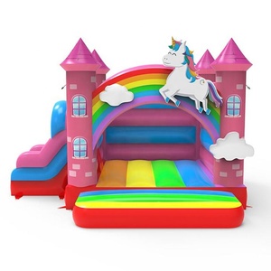 Comercial nuevo diseño <span class=keywords><strong>casa</strong></span> inflable con tobogán unicornio combo inflable para los niños - Product Image 1
