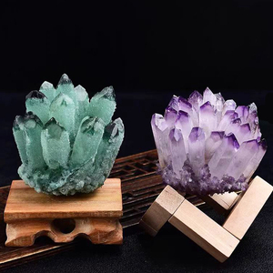 <span class=keywords><strong>Natural</strong></span> Colorido Cura Quartz Rose Clear Quartz Ametista Cristais Cluster Ponto Mineral Espécime Para Decoração Casa - Product Image 2