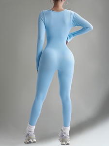 Trajes Deportivos Casuales Transpirables de Secado Rápido, Monos Ajustados de Spandex y Nailon, Traje Deportivo para Gimnasio y Fitness para Mujer en Existencia - Product Image 2