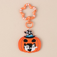 Vente en gros usine Porte-clés créatif en acrylique imprimé UV, série Halloween, pendentif fantaisie de citrouille et de fantôme de dessin animé exagéré