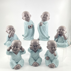 Polished Resin Buddha Head Sculpture Modern Zen Art For Indoor Spaces - Product Image 6