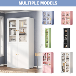 Kệ sách trẻ em có kính an toàn - Kệ góc treo tường cho phòng ngủ, tủ đựng sách giáo dục - Product Image 5