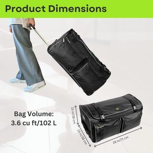 Échantillon gratuit : Sac de danse tendance avec porte-vêtements et roulettes, sac de sport de danse avec porte-vêtements, sac de danse pour adultes - Product Image 5
