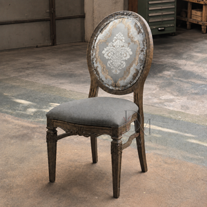 Chaise de mariage rembourrée à dossier ovale en PP imitation bois pour banquets d'hôtel et vente en gros - Product Image 4