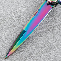 Couteau pliant tactique EDC portable de survie en résine, lame en acier inoxydable OEM, manche en résine, couteau AKC pour l'extérieur
