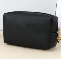 Trousse de maquillage en cuir à logo personnalisé sac de voyage à roulettes pochette de maquillage à fermeture éclair mini pochette cosmétique échantillon gratuit