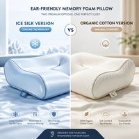 Oreiller Ergonomique en Mousse à Mémoire de Forme Ultra Confortable Zéro Pression pour le Cou et le Sommeil Latéral, Lavable en Machine
