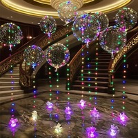 Ballons Bobo lumineux transparents de 20 pouces avec guirlandes lumineuses - Ballons transparents lumineux pour mariage, anniversaire, fête