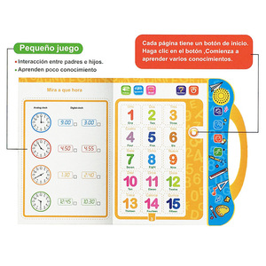Enfants jouets intelligents éducation précoce apprentissage <span class=keywords><strong>livre</strong></span> de sonorisation <span class=keywords><strong>espagnol</strong></span> anglais bilingue parlant <span class=keywords><strong>livre</strong></span> <span class=keywords><strong>Audio</strong></span> - Product Image 2