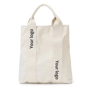 Sac fourre-tout rayé de luxe Chuanghua, logo personnalisé, taille imprimée, écologique, réutilisable, toile de calicot biologique, voyage, épicerie, shopping - Product Image 3