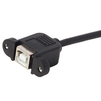 Câble de montage sur panneau à angle droit Mini USB vers USB-B femelle Câble de rallonge Mini B mâle vers Type B femelle