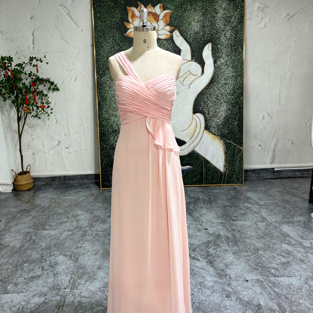Blush Pink Maid Honor Dress - Elegant Bridesmaid Gowns