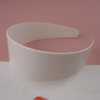 Bandeaux en plastique uni noir et blanc de 2 cm, 2,5 cm, 2,8 cm, 3,3 cm, 3,8 cm, 4,8 cm, sans dents, base de bandeaux pour accessoires de cheveux DIY