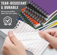 Bloc-notes de poche étanche mémo personnalisé pour l'extérieur bloc-notes uni étanche coloré en forme de spirale avec dessus en papier en pierre