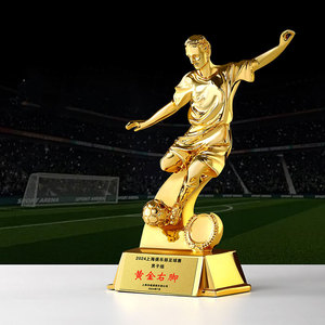 Médailles et trophées professionnels Chine Sports Plaqué or Personnalisé Résine Football Football Trophée <span class=keywords><strong>Prix</strong></span> Avec <span class=keywords><strong>Ballon</strong></span> Pour Champions - Product Image 5